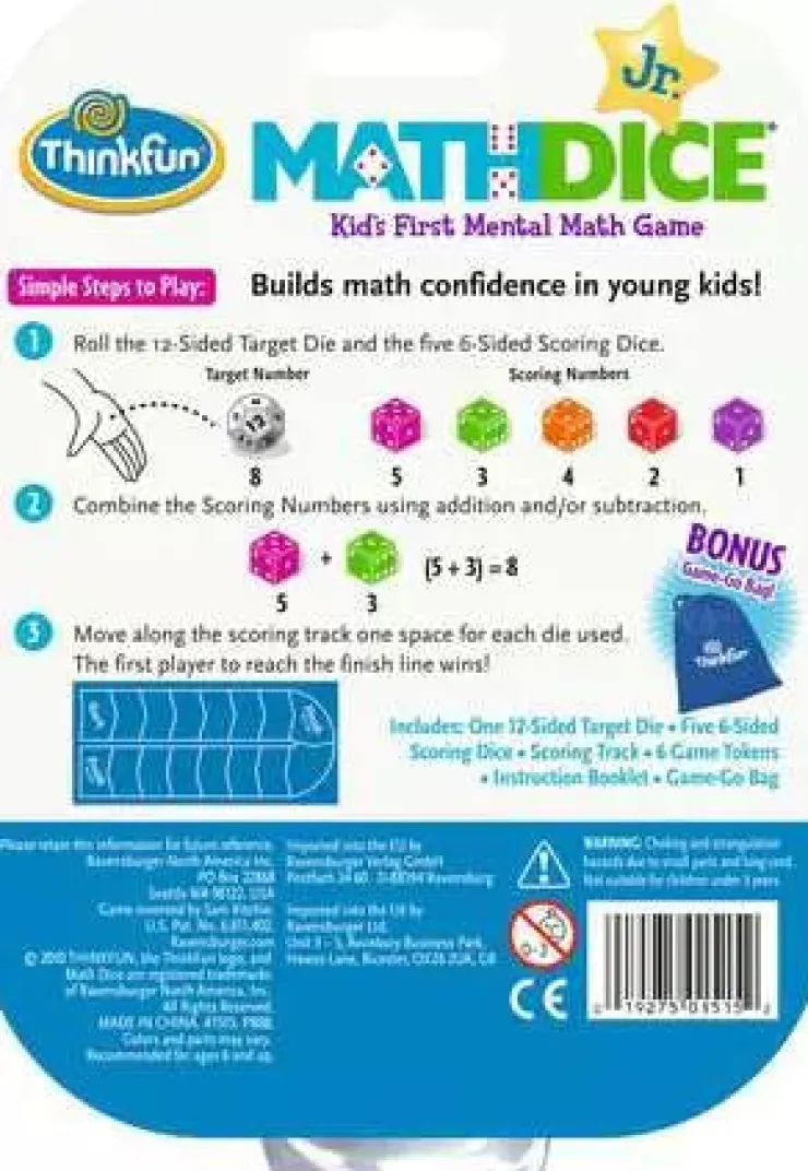 Think Fun Educational Games | Educational Games>ThinkFun Math Dice Junior