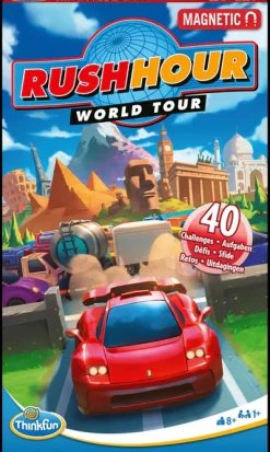 Think Fun Educational Games | Educational Games>ThinkFun Rush Hour World Tour Travel Puzzle