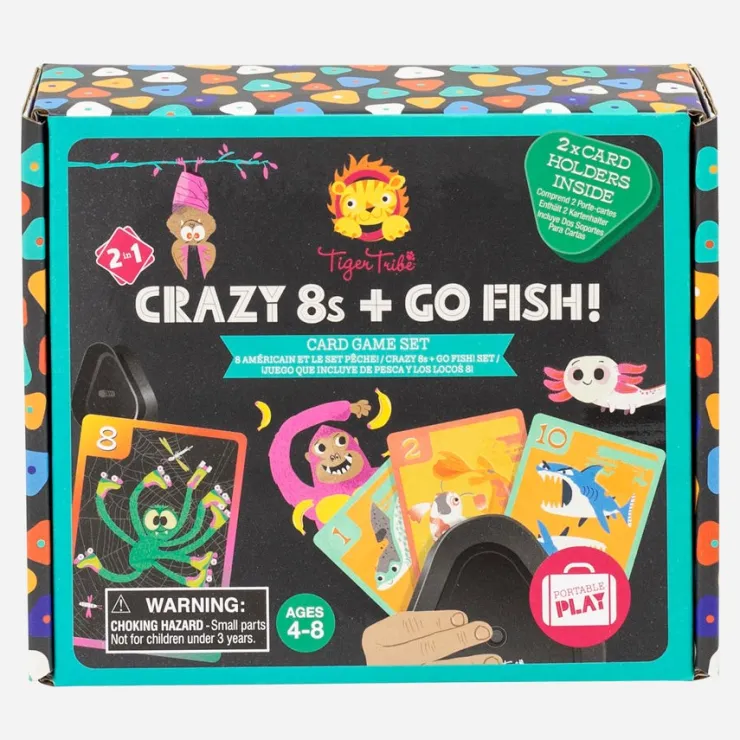 TIGER TRIBE Family Games | Toddler Games>Crazy 8s + Go Fish Card Game Set