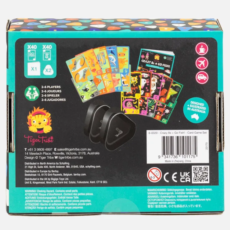 TIGER TRIBE Family Games | Toddler Games>Crazy 8s + Go Fish Card Game Set
