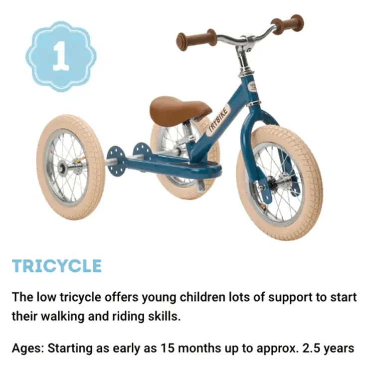 TryBike Trikes & Wagons | Balance Bikes>- Cream Matte Finish