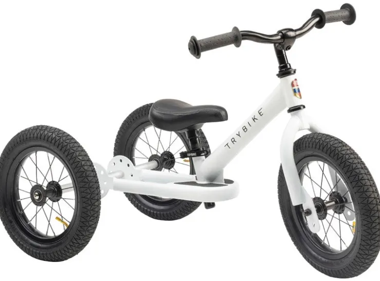 TryBike Trikes & Wagons | Balance Bikes>- White Matte Finish