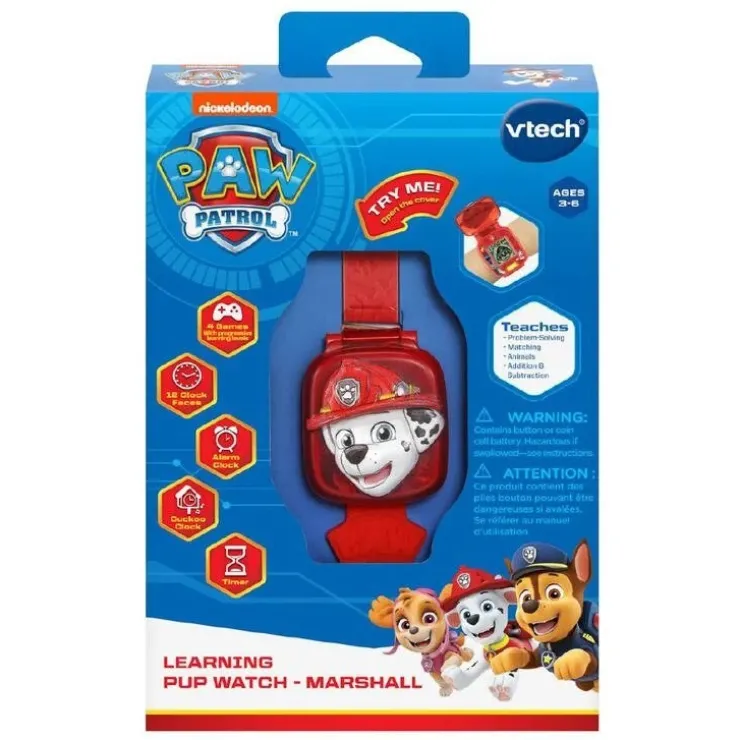 Vtech Electronic Learning Products | 3 Years+>Paw Patrol Marshall Learning Watch