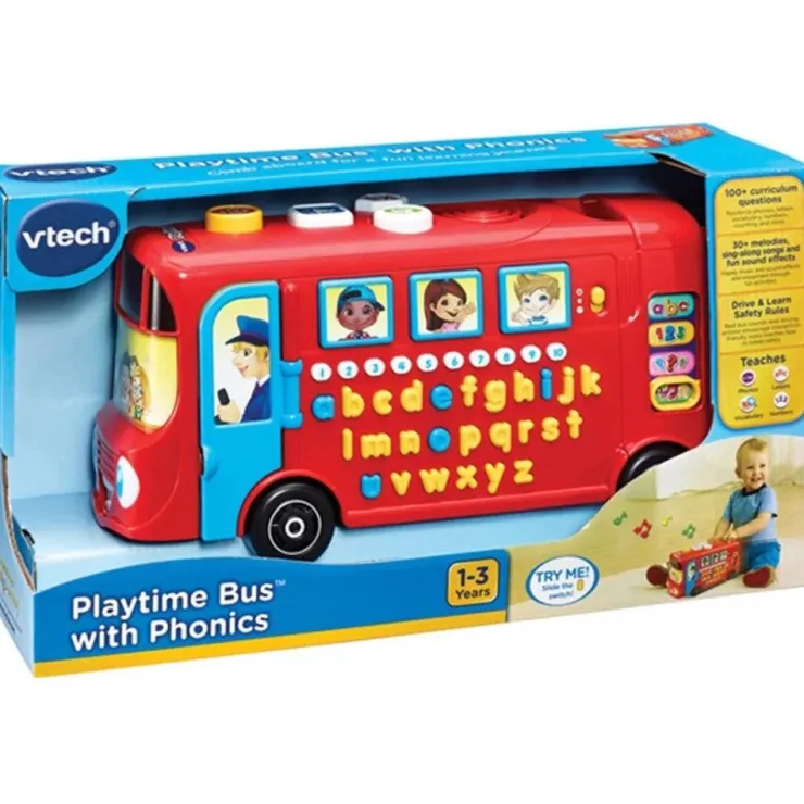 Vtech Early Development Toys | Electronic Learning Products>Playtime Bus with Phonics